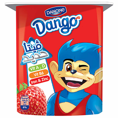 دانون زبادي فراوله سوبر 85جرام 8ج