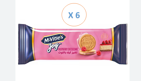 ماكفيتيز جوي بسكويت تشيز كيك توت 6ق علبه *6