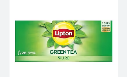 ليبتون شاي اخضر صافي 12 فتله