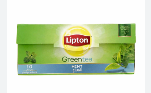 ليبتون شاي اخضر بالنعناع 12 فتله