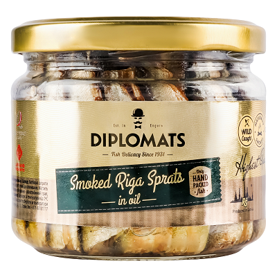 دبلوماتس سردين مدخن زيت نباتي 250 جم