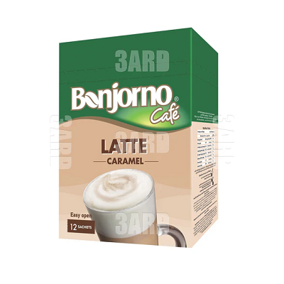 بونجورنو لاتيه كراميل علبه 12ظرف