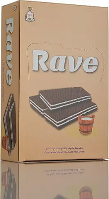 ريف بسكويت ويفر بالكاكاو وبحشو كريمة اللبن 8 قطع علبه *12