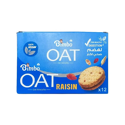 بيمبو شوفان ستيفيا زبيب 8ج علبه 10قطعه