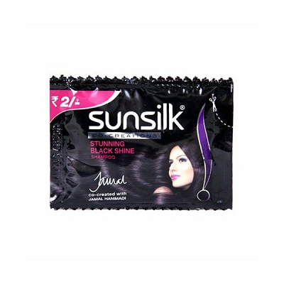 صن سيلك شامبو وبلسم للشعر الاسود 7 مل