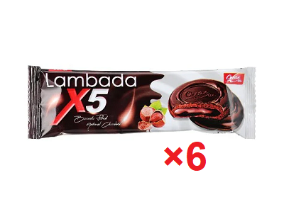 لمبادا ساندوتش اكس5 شيكولاته علبه 6 قطعه