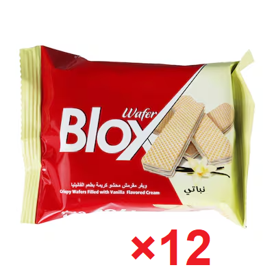 بلوكس بسكويت ويفر فانيليا 5ج علبه*12