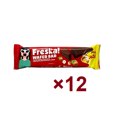 فريسكا ويفر بار شيكولاته وبندق علبه*12