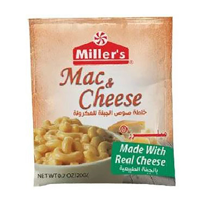 ميلرز خلطه صوص الجبنه مكرونه 20 جم
