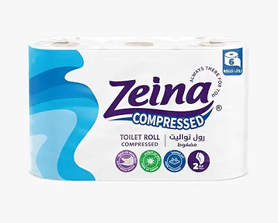 زينه مناديل تواليت مضغوط 6 بكره