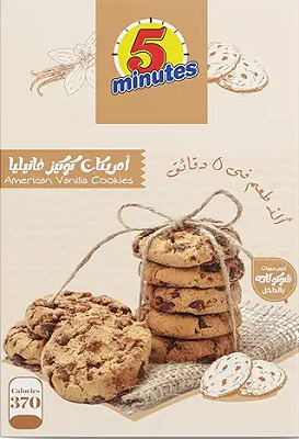 فايف منت امريكان كوكيز فانيليا 370جم