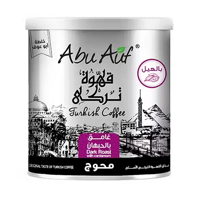 ابو عوف قهوه غامق محوج 250جم صفيح
