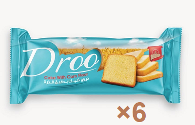 دروو كيك بدقيق الذره 10ج علبه *6