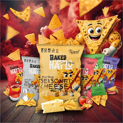 هاتلو سناكس تورتيلا خل وملح50جم