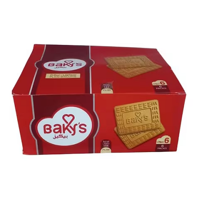 بيكيز بسكويت سادة 20 قطعه علبه *6