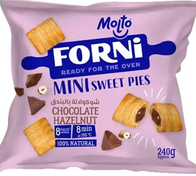 فورنى مولتو شيكولاته بالبندق 8 قطع