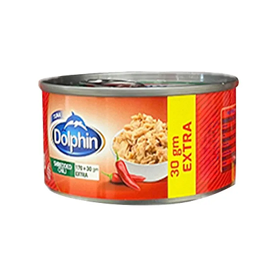 دولفين تونه مفتت حار 200 جم