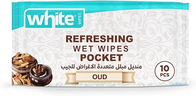 وايت مناديل مبلله 10 منديل عود