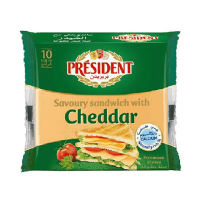 بريزيدن جبن شيدر شرائح 200جم