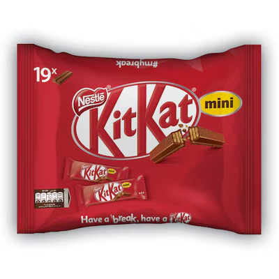 كيت كات مينى ألواح الويفر المغطى بالشيكولاته 19 قطعه