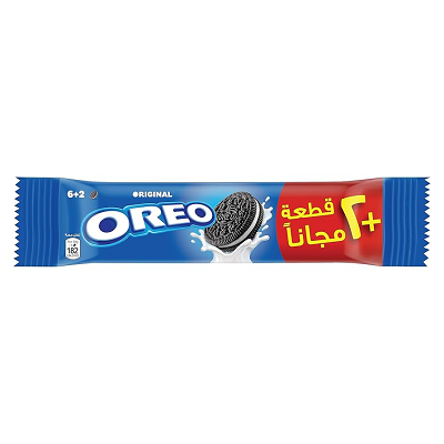 اوريو بسكويت فانيليا 6 قطع +2مجانا
