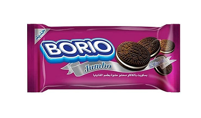 بوريو بسكويت محشي فانيليا 5قطع 25جم