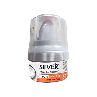 سيلفر كريم ابيض ملمع احذيه 50ملل