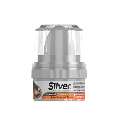 سيلفر كريم بني ملمع احذيه 50ملل
